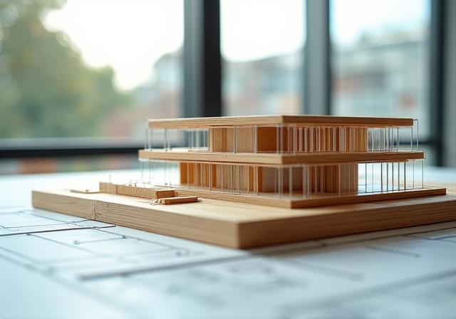 Nowoczesna makieta architektoniczna i plany